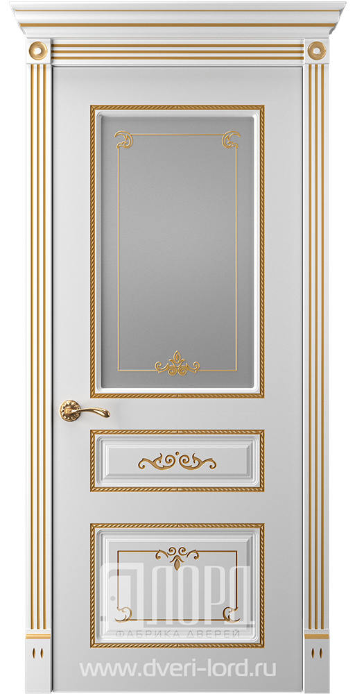 Лорд Межкомнатная дверь Прима 5 ДО Патина золото, арт. 23322 - фото №1