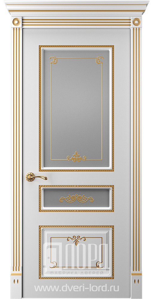 Лорд Межкомнатная дверь Прима 6 ДО Патина золото, арт. 23326 - фото №1